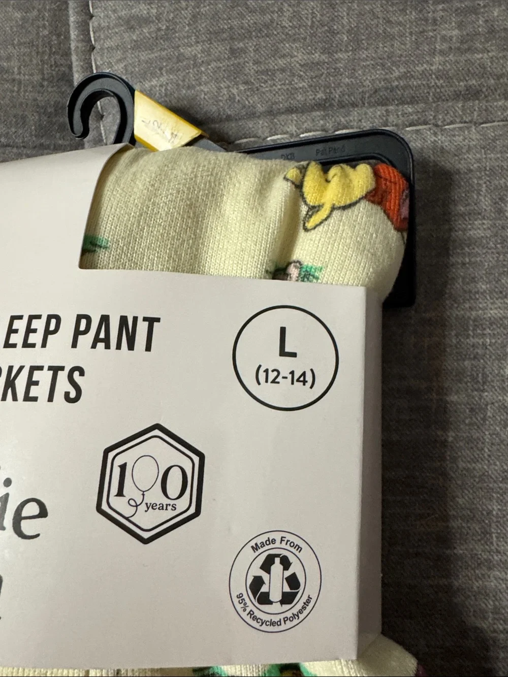 Disney Winnie the Pooh Cream and Yellow Women's Sleep Pants with Piglet Print - Picture 5 of 8